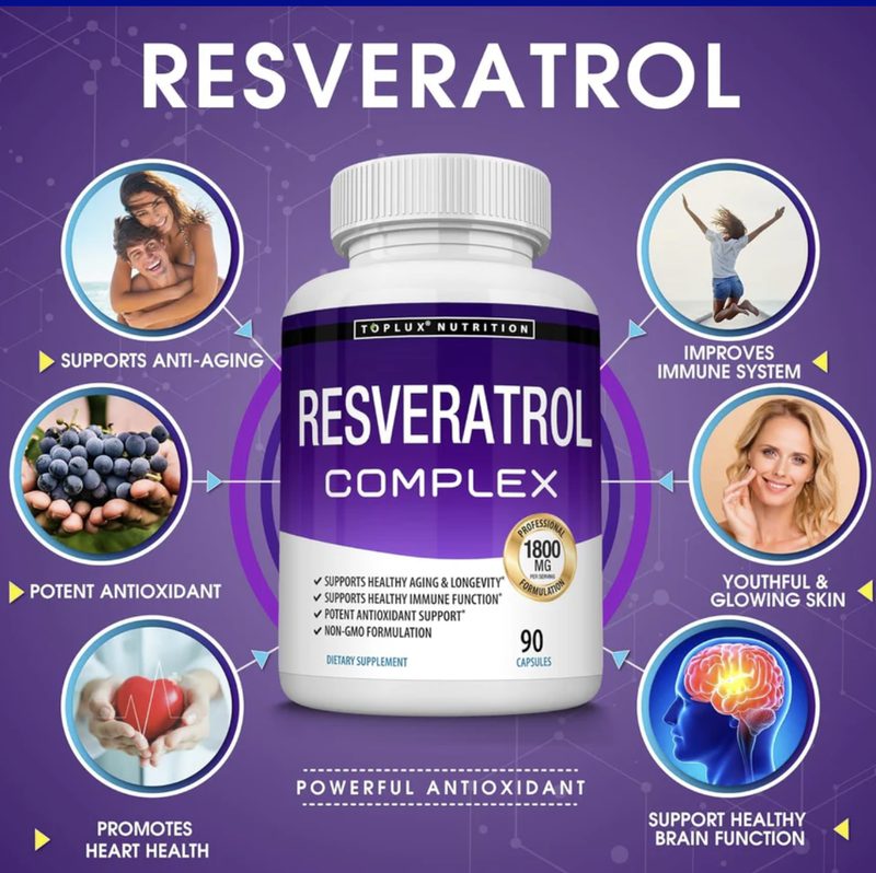 Resveratrol Complex Toplux 90 cápsulas
